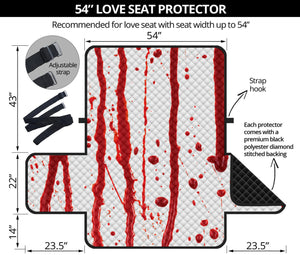 Flowing Red Blood Print Loveseat Protector