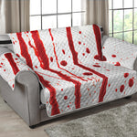 Flowing Red Blood Print Loveseat Protector