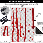 Flowing Red Blood Print Loveseat Protector