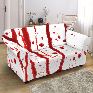 Flowing Red Blood Print Loveseat Slipcover