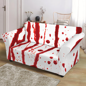 Flowing Red Blood Print Loveseat Slipcover