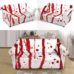 Flowing Red Blood Print Loveseat Slipcover