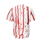 Flowing Red Blood Print Men's Baseball Jersey