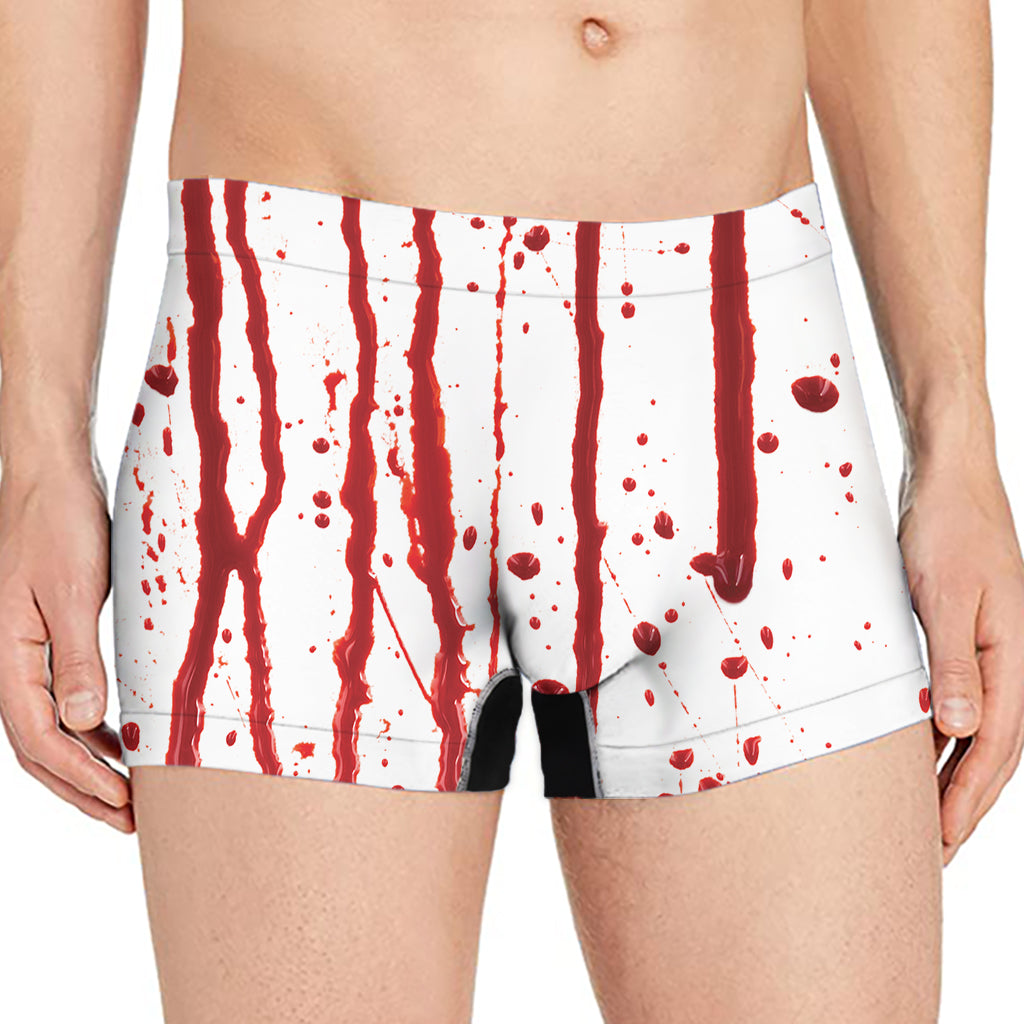 Flowing Red Blood Print Men's Boxer Briefs