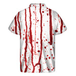 Flowing Red Blood Print Men's Short Sleeve Shirt