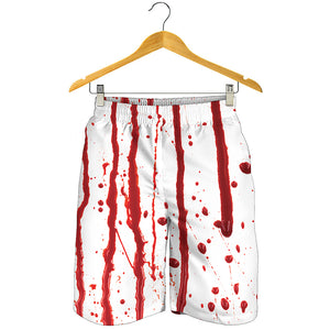 Flowing Red Blood Print Men's Shorts