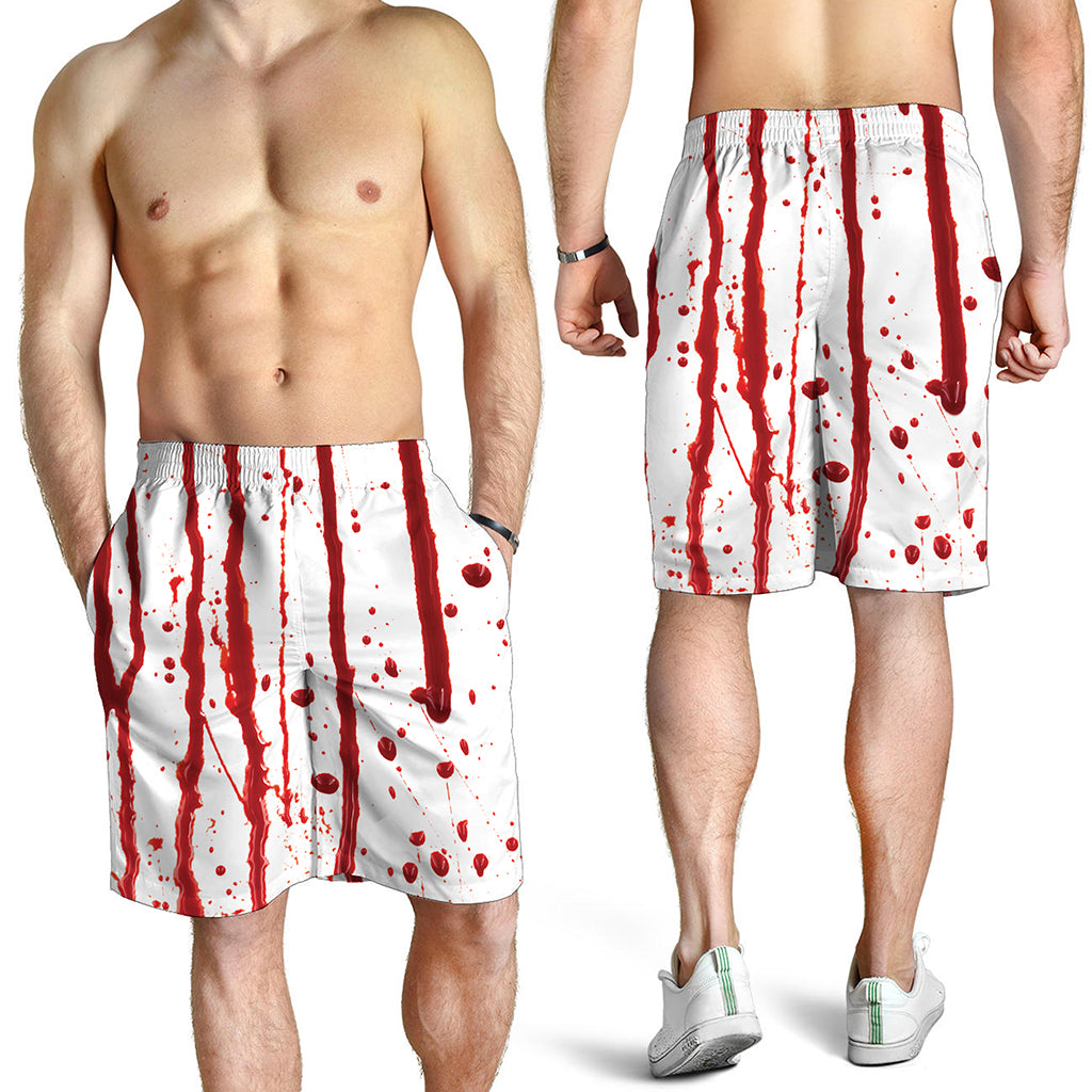 Flowing Red Blood Print Men's Shorts