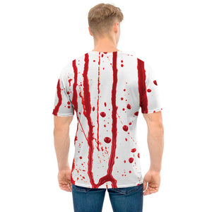 Flowing Red Blood Print Men's T-Shirt