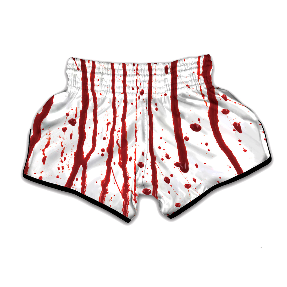 Flowing Red Blood Print Muay Thai Boxing Shorts