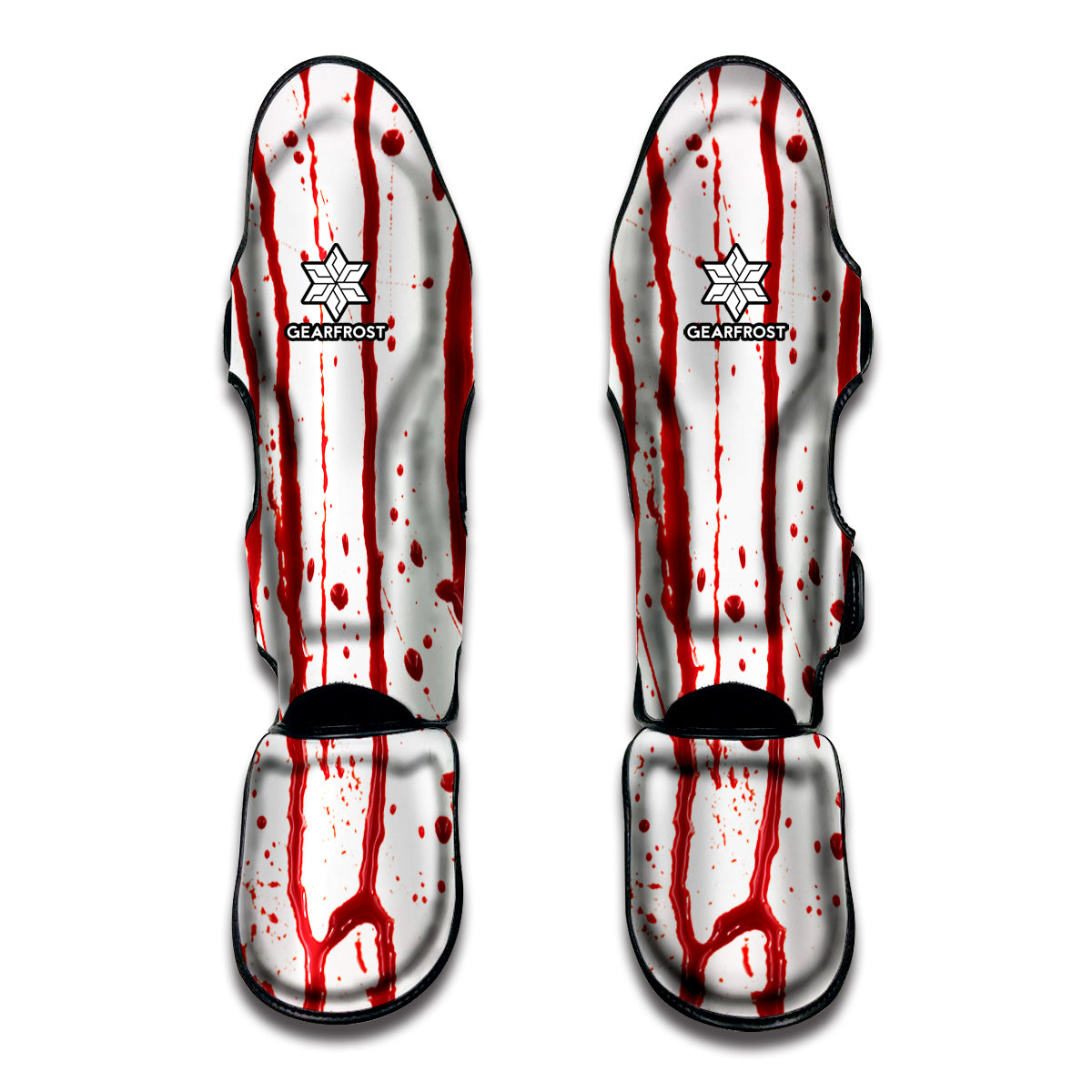 Flowing Red Blood Print Muay Thai Shin Guard