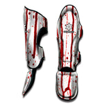 Flowing Red Blood Print Muay Thai Shin Guard