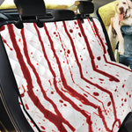 Flowing Red Blood Print Pet Car Back Seat Cover