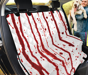 Flowing Red Blood Print Pet Car Back Seat Cover