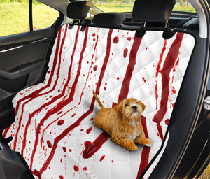 Flowing Red Blood Print Pet Car Back Seat Cover