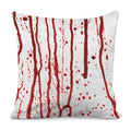 Flowing Red Blood Print Pillow Cover