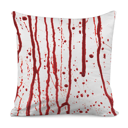 Flowing Red Blood Print Pillow Cover
