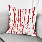 Flowing Red Blood Print Pillow Cover