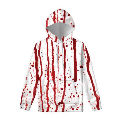 Flowing Red Blood Print Pullover Hoodie