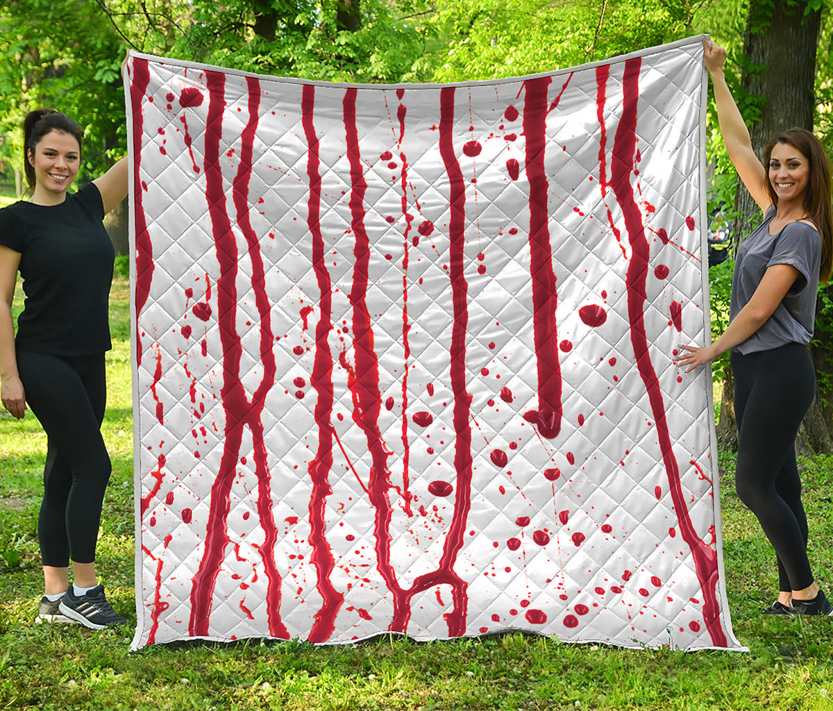 Flowing Red Blood Print Quilt