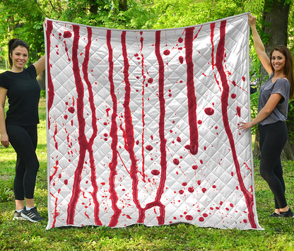 Flowing Red Blood Print Quilt