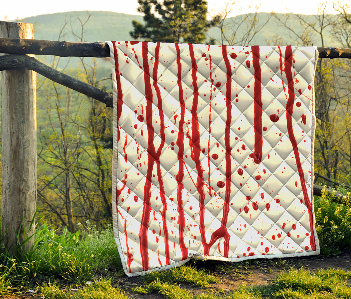 Flowing Red Blood Print Quilt