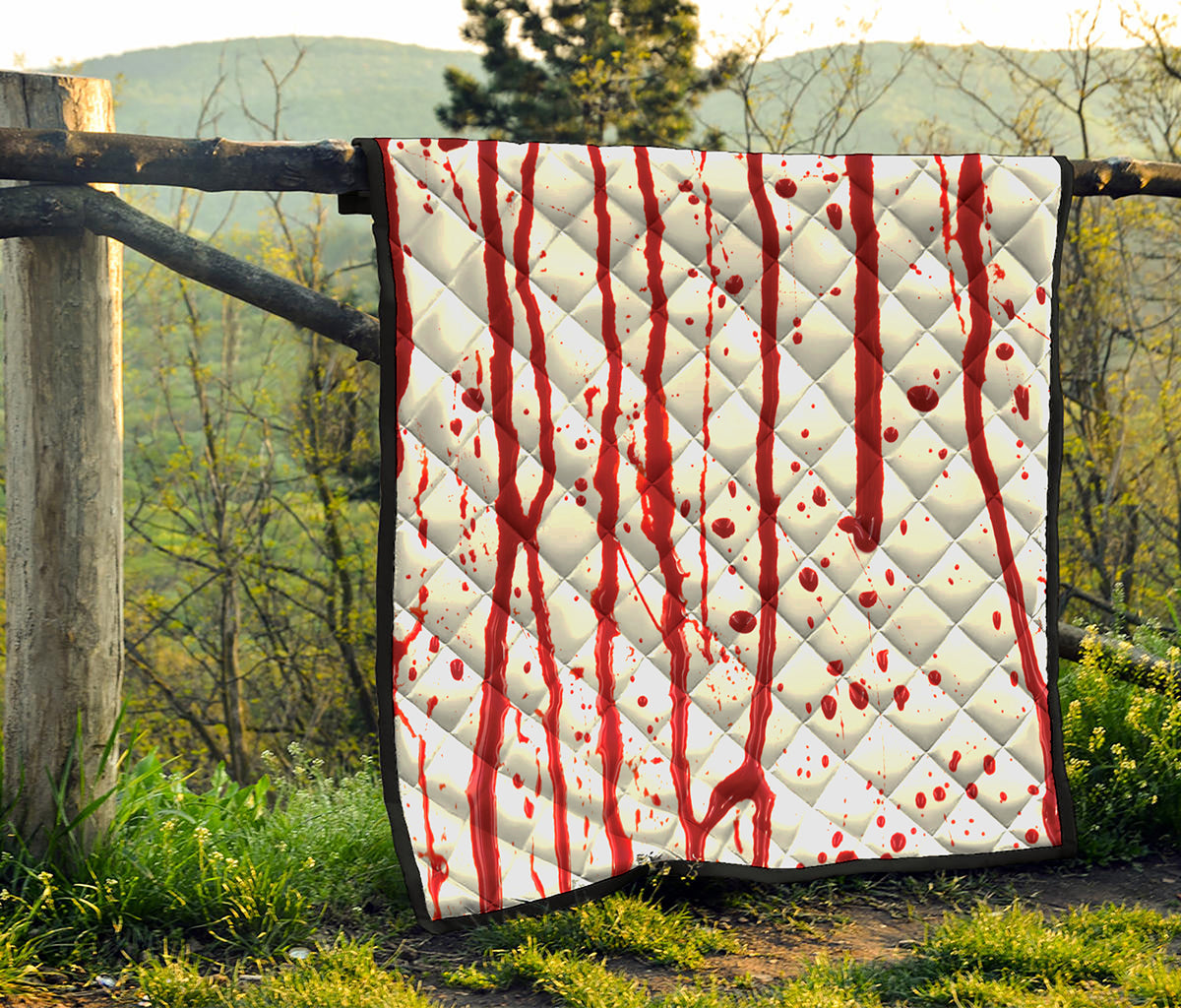 Flowing Red Blood Print Quilt