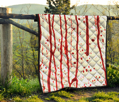 Flowing Red Blood Print Quilt