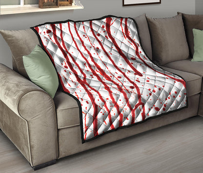 Flowing Red Blood Print Quilt