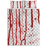 Flowing Red Blood Print Quilt Bed Set