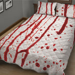 Flowing Red Blood Print Quilt Bed Set