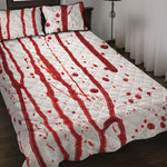 Flowing Red Blood Print Quilt Bed Set