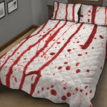 Flowing Red Blood Print Quilt Bed Set