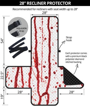 Flowing Red Blood Print Recliner Protector