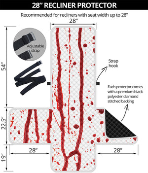 Flowing Red Blood Print Recliner Protector