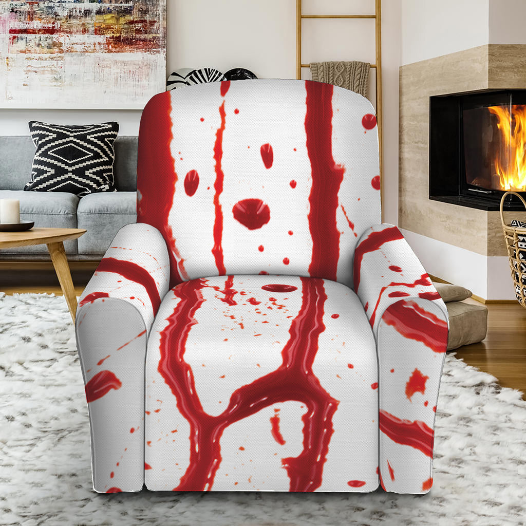 Flowing Red Blood Print Recliner Slipcover