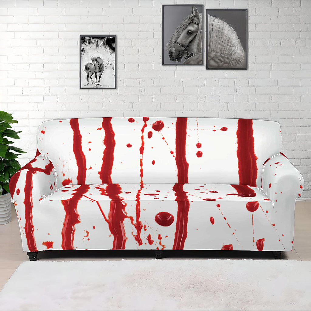Flowing Red Blood Print Sofa Cover