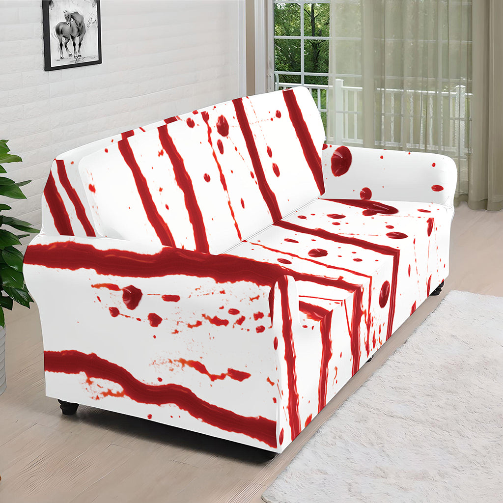 Flowing Red Blood Print Sofa Cover