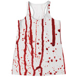 Flowing Red Blood Print Women's Racerback Tank Top