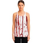 Flowing Red Blood Print Women's Racerback Tank Top