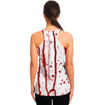 Flowing Red Blood Print Women's Racerback Tank Top