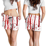 Flowing Red Blood Print Women's Shorts