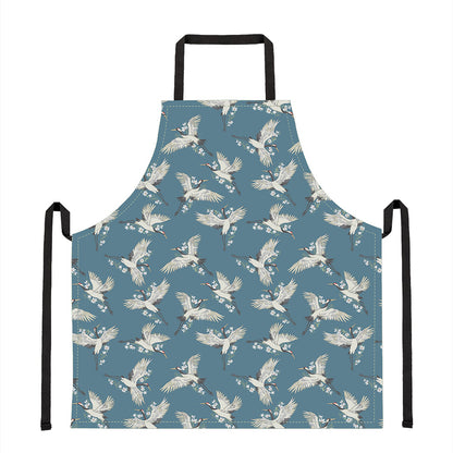Flying Crane Bird Pattern Print Apron