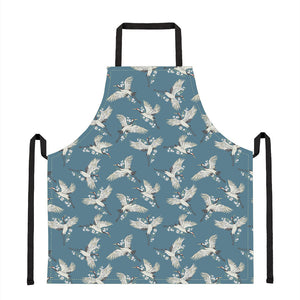 Flying Crane Bird Pattern Print Apron