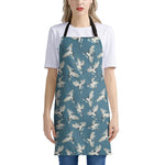 Flying Crane Bird Pattern Print Apron