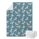 Flying Crane Bird Pattern Print Blanket