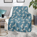 Flying Crane Bird Pattern Print Blanket