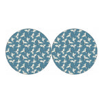 Flying Crane Bird Pattern Print Car Coasters