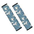 Flying Crane Bird Pattern Print Car Seat Belt Covers