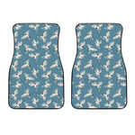 Flying Crane Bird Pattern Print Front Car Floor Mats