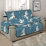 Flying Crane Bird Pattern Print Half Sofa Protector